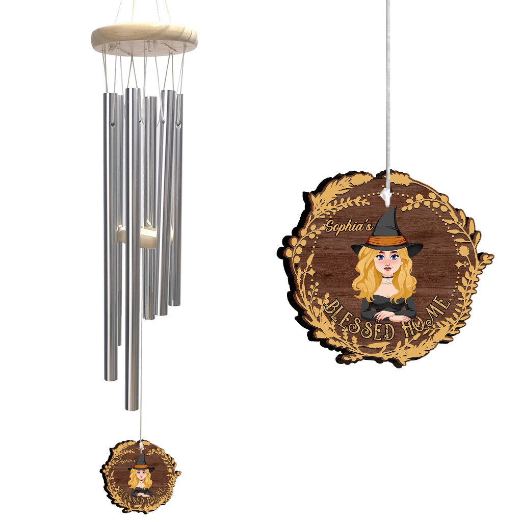 Gesegnetes Zuhause – Personalisiertes Hexen-Windspiel
