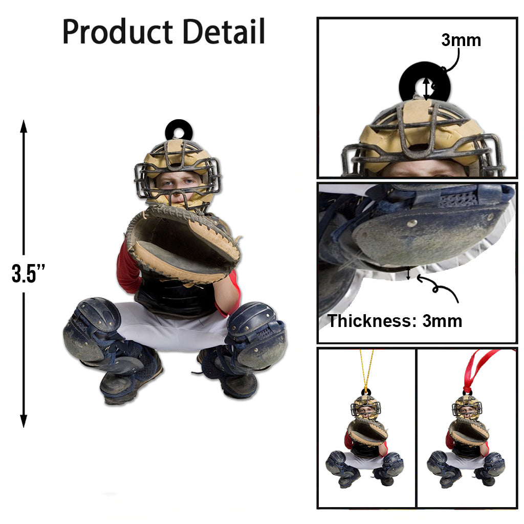 Foto-Ornament – ​​Baseball-Geschenk für Sohn, Tochter – Personalisierter Ornament