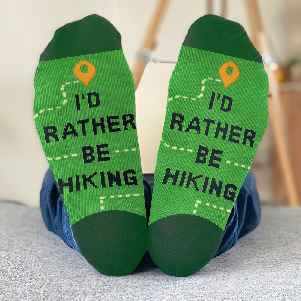 Ich wäre lieber beim Wandern – personalisierte Wandersocken