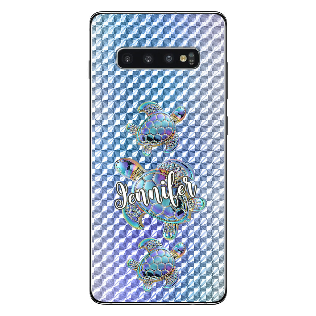 Salty Lil Beach - Personalized Turtle Clear Phone Case