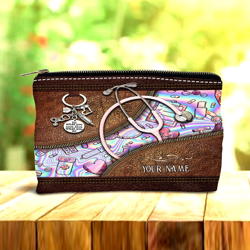 Pink Stethoscope - Personalized Nurse Pouch