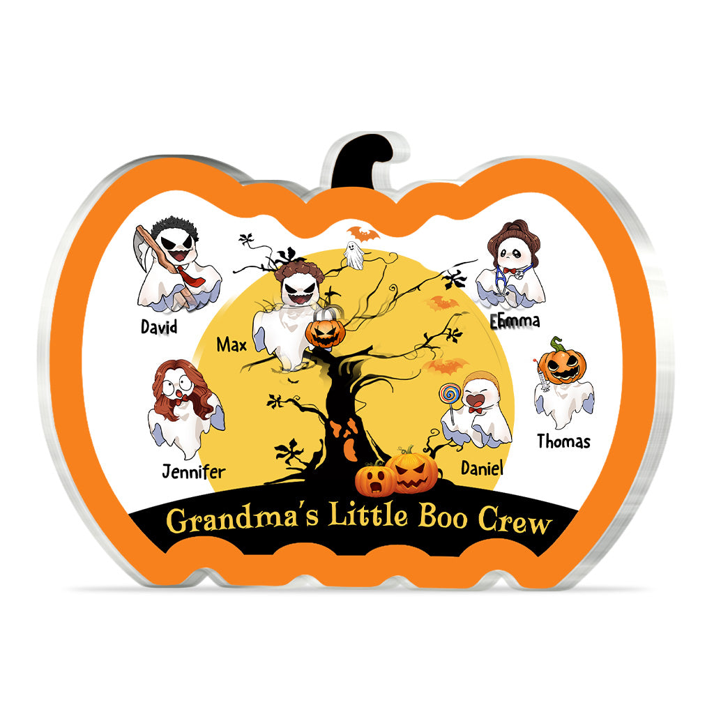 Grandma's Little Boo Crew - Personalized Grandma Custom Shaped Acrylic Plaque