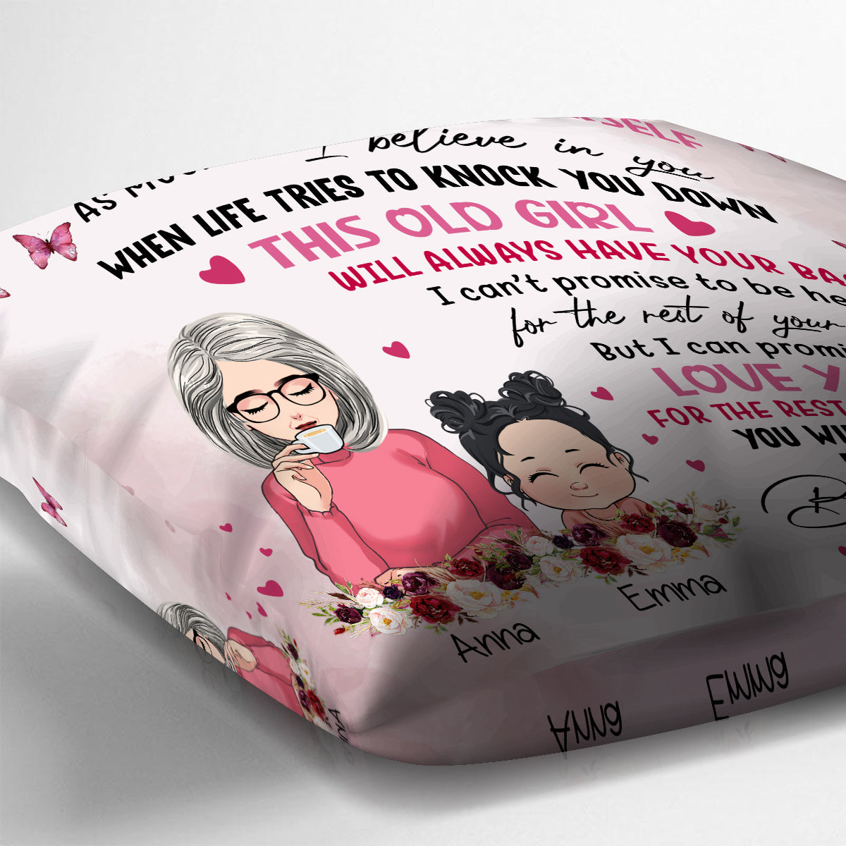 Für meine Enkelin – personalisiertes Oma-Kissen