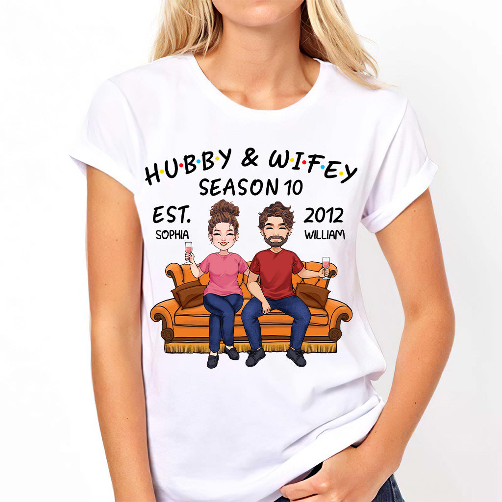 Ehemann und Ehefrau – Personalisiertes Partner-T-Shirt und Hoodie