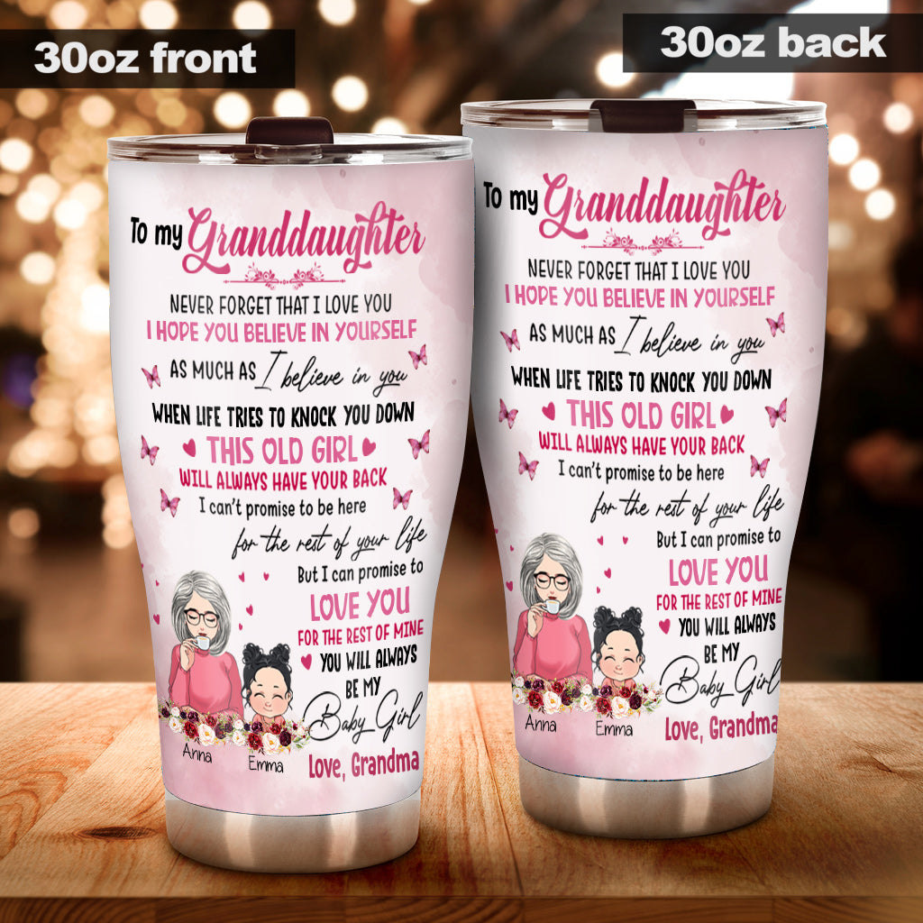 To My Granddaughter - Personalized Grandma Tumbler