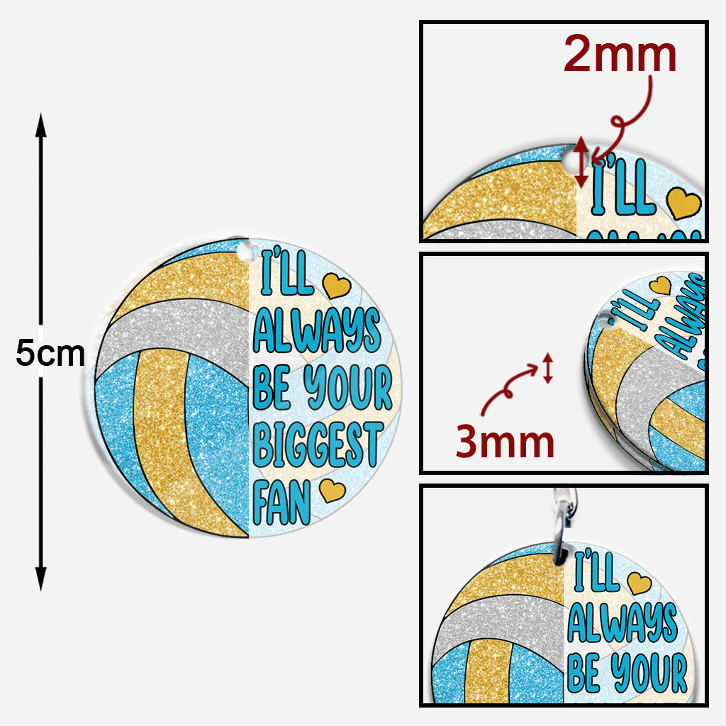 Ich werde immer dein größter Fan sein – personalisierter Volleyball-Schlüsselanhänger