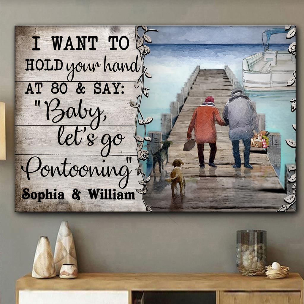 Auf zum Pontonbootfahren – Personalisierte Ponton-Leinwand und Poster