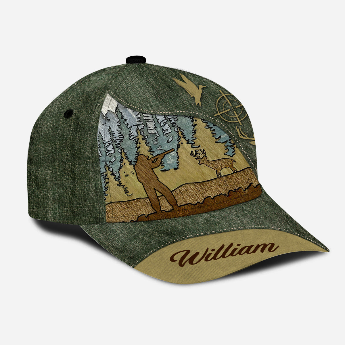 Waldlandschaft - Personalisierte Jagd-Klassiker-Kappe