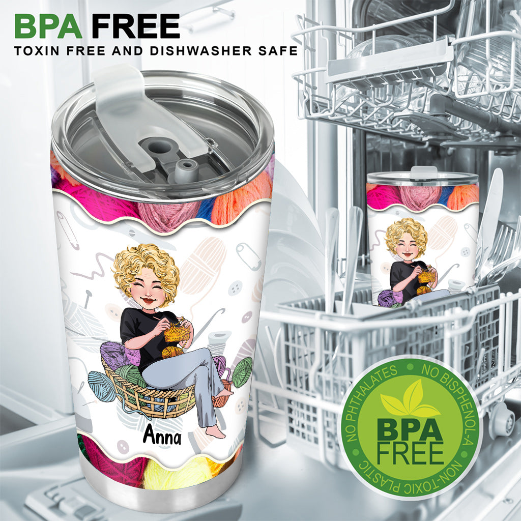 Menschen werden nicht gern gesehen - Personalisierter Häkelbecher