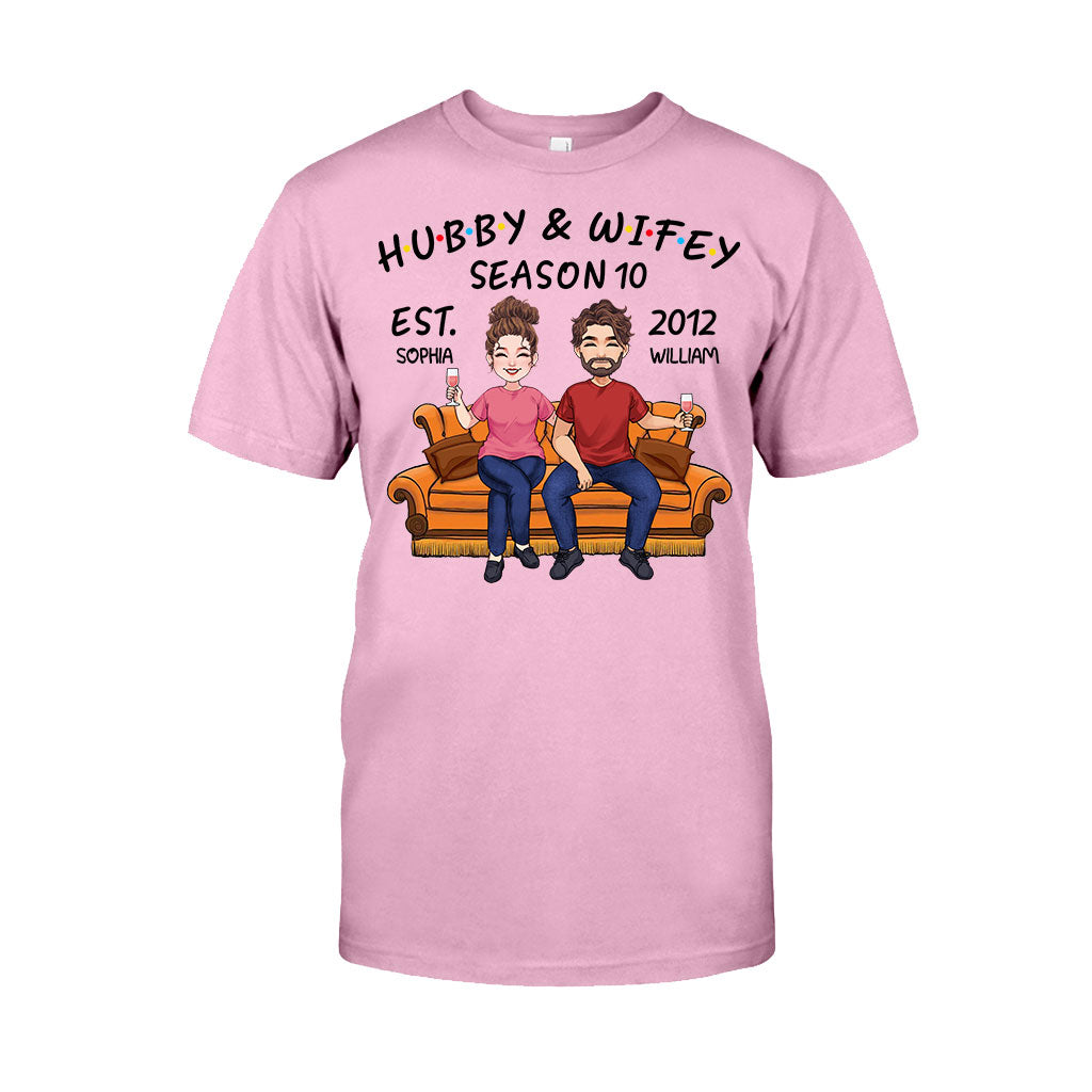 Ehemann und Ehefrau – Personalisiertes Partner-T-Shirt und Hoodie