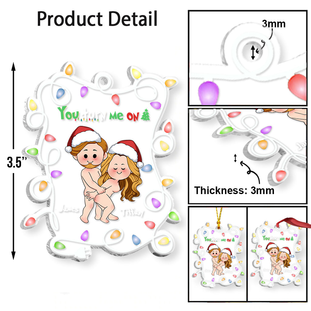 Du machst mich an – Personalisierter transparenter Paar-Anhänger
