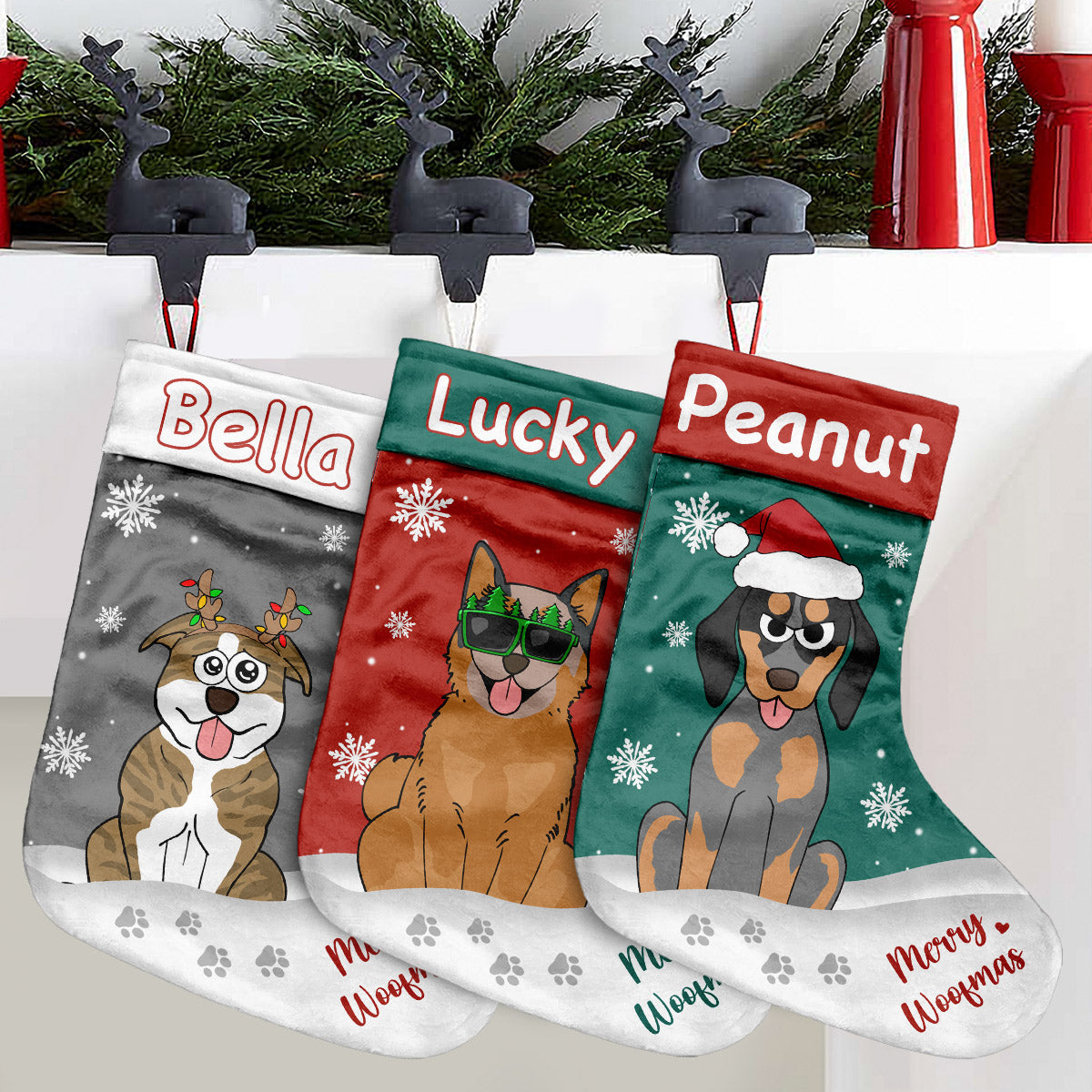 Fröhliche Hundeweihnachten – personalisierte Weihnachtsstrümpfe für Hunde