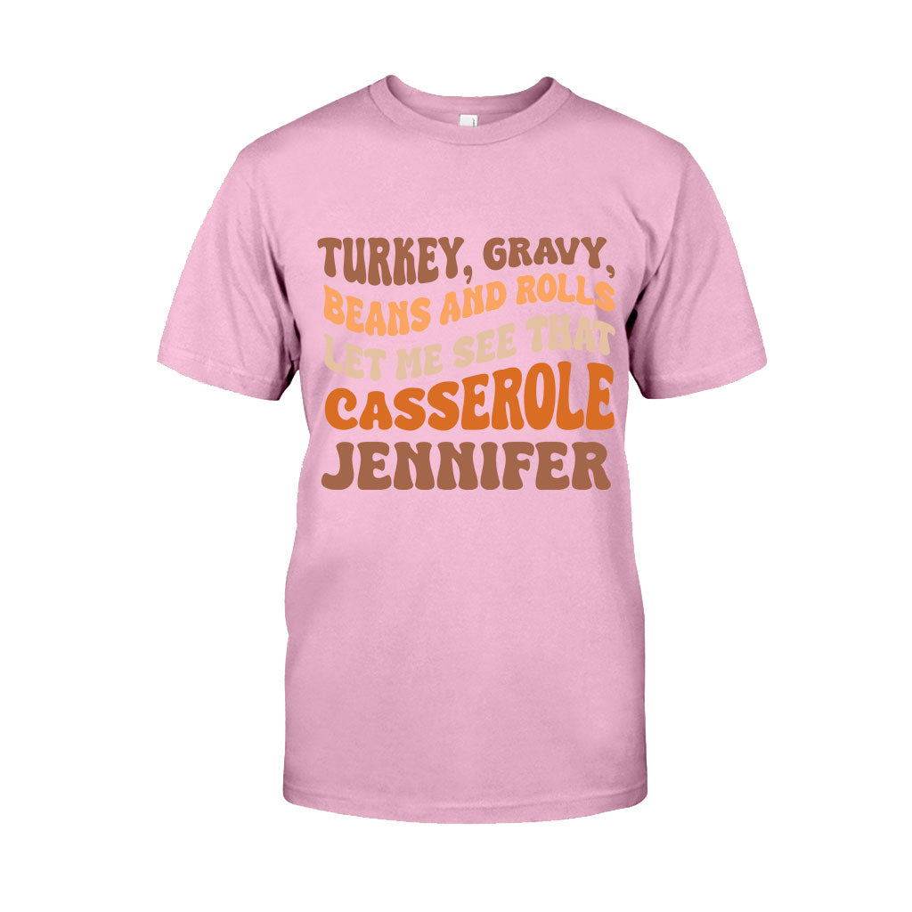 Zeig mir deinen Auflauf! – Personalisiertes Thanksgiving-T-Shirt und Hoodie