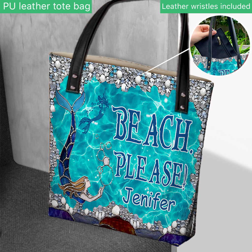 Das Leben ist schöner am Strand – Personalisierte Tragetasche für Meeresliebhaber