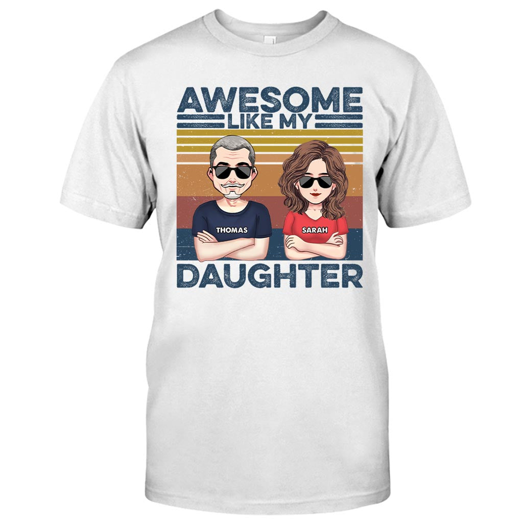 Wie der Vater, so der Sohn – Geschenk für Papa – Personalisiertes T-Shirt und Hoodie