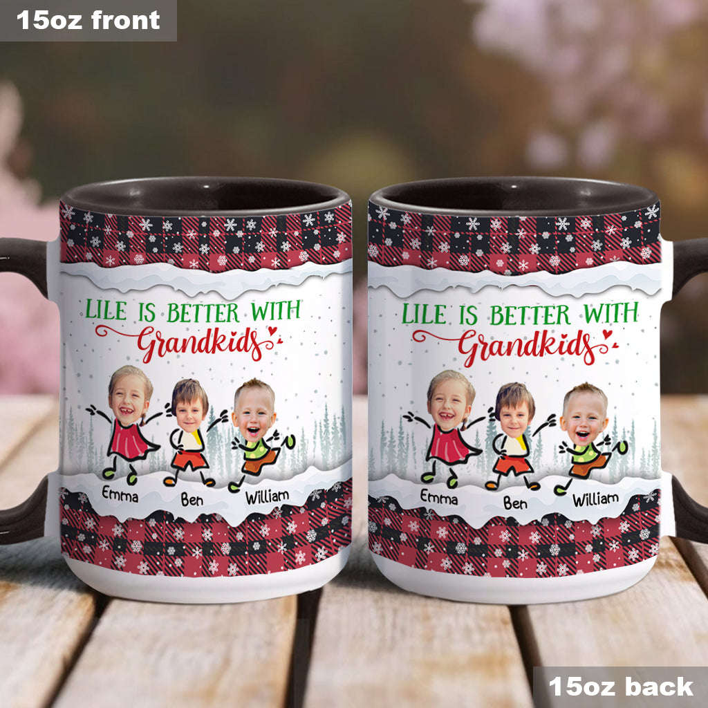 Life Is Better With Grandkids - Personalized Grandma Accent Mug