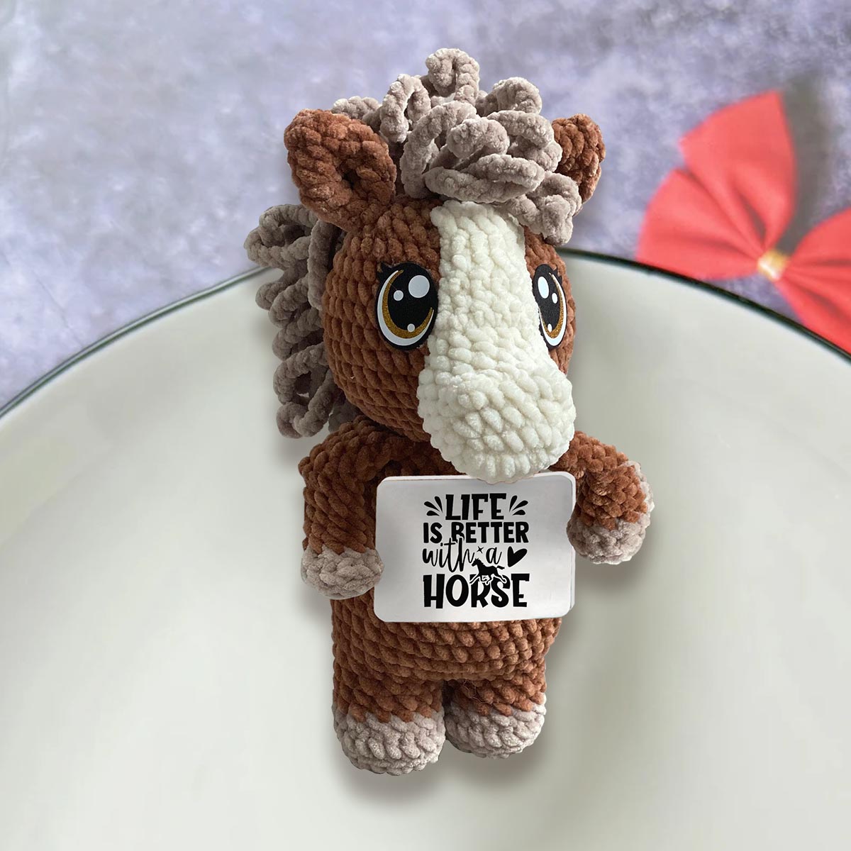 Love Horses - Horse Hand Knitted Figurine