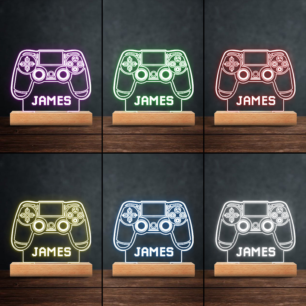 Spielzimmer – Personalisierte, videospielförmige Leuchtplatte