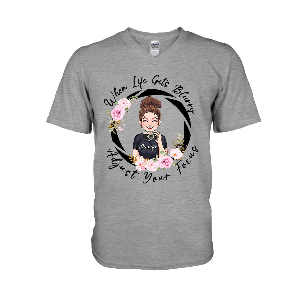 Fokus anpassen – Personalisiertes Fotografie-T-Shirt und Hoodie