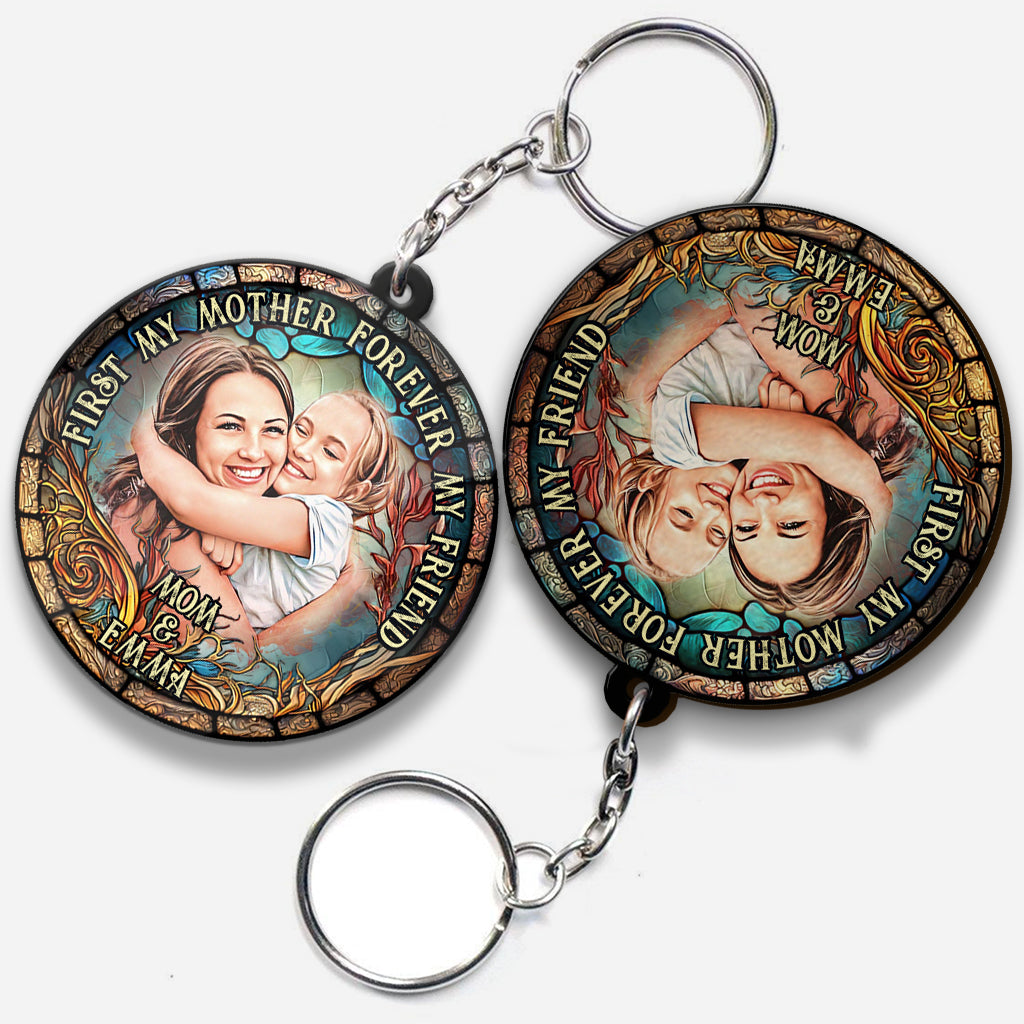 Erst meine Mutter, für immer meine Freundin – personalisierter Mutter-Schlüsselanhänger