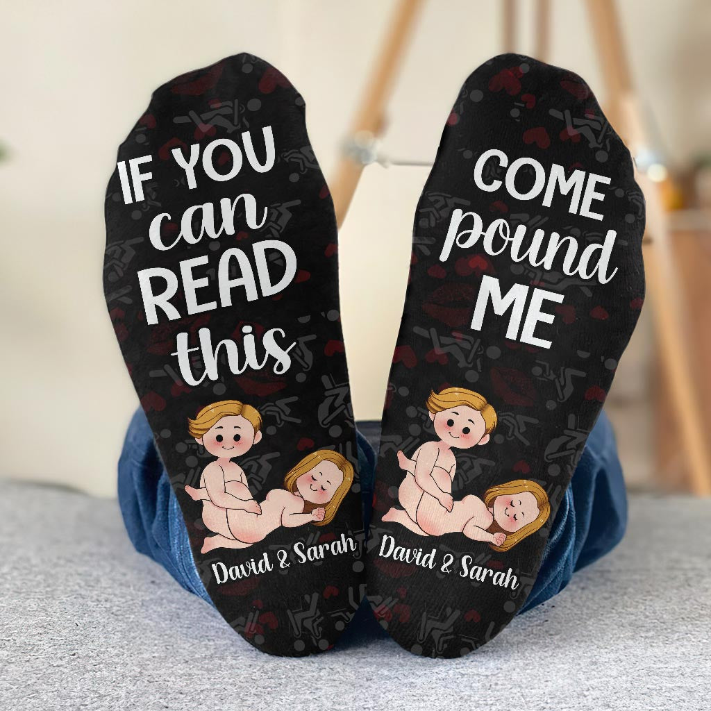 If You Can Read This - Personalized Couple Socks