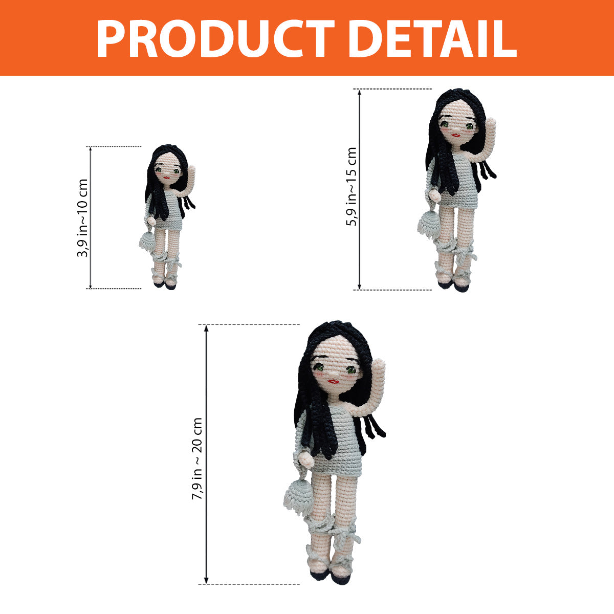 Deine Puppe – Personalisierte Stiefmutter-Handstrickpuppe