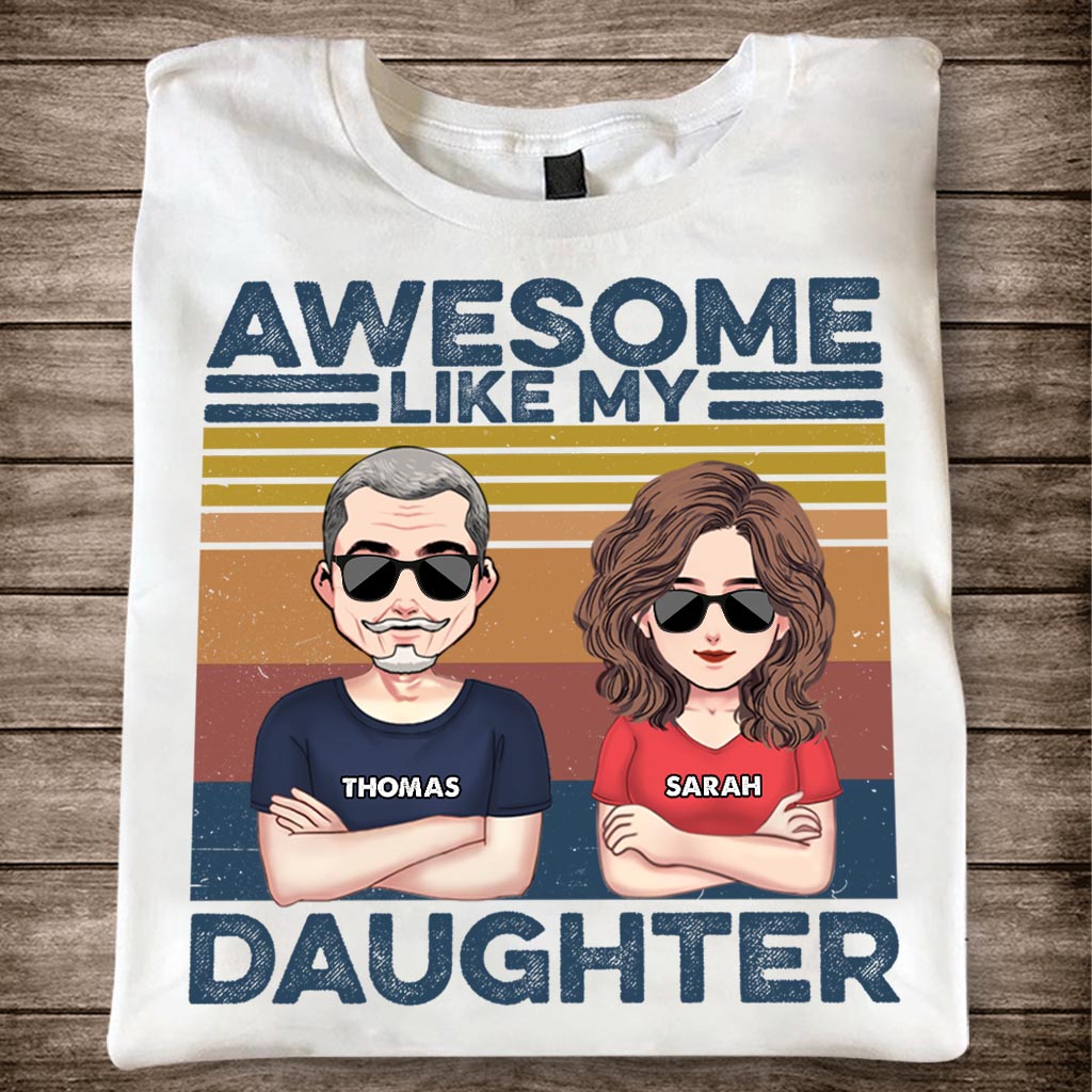Wie der Vater, so der Sohn – Geschenk für Papa – Personalisiertes T-Shirt und Hoodie