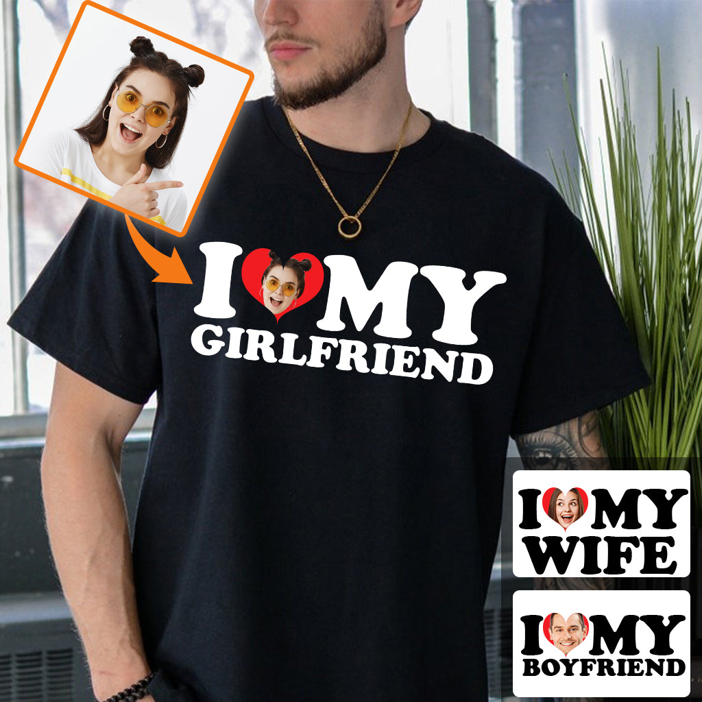 Ich liebe meine heiße Freundin/meinen heißen Freund/meine heiße Frau/meinen heißen Mann – personalisiertes Partner-T-Shirt und Hoodie