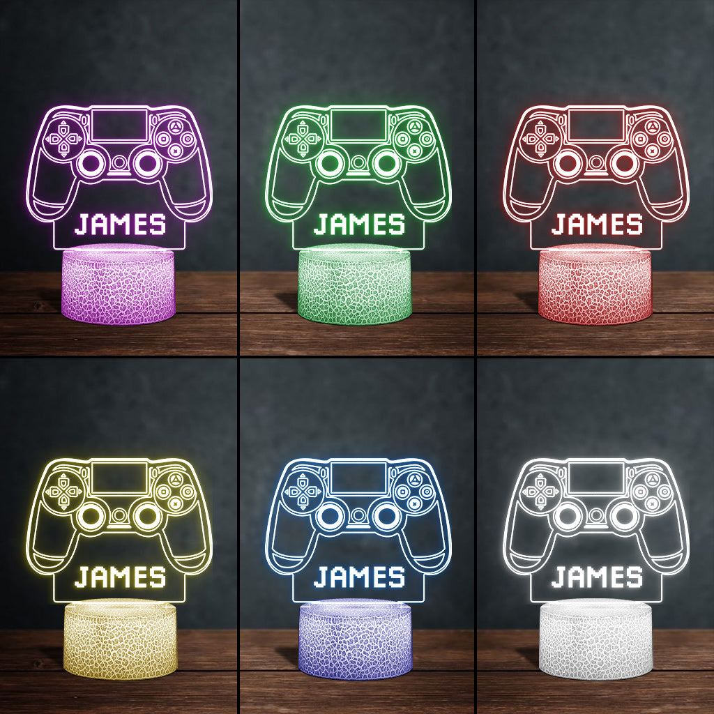 Spielzimmer – Personalisierte, videospielförmige Leuchtplatte
