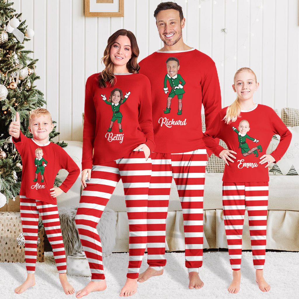 Passende Weihnachtspyjamas – Personalisiertes Familienpyjama-Set