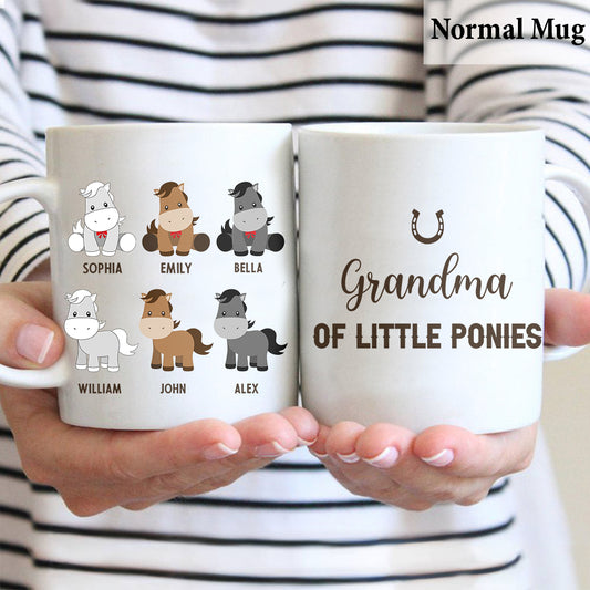 Daddy's Little Ponies – Pferdegeschenk für Papa, Opa, Ehemann, ihn – Personalisierte Tasse