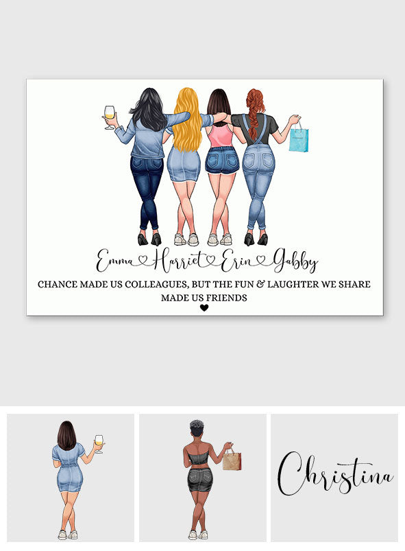 Der Zufall hat uns zu Kollegen gemacht – Personalisierte Leinwand und Poster für Kollegen