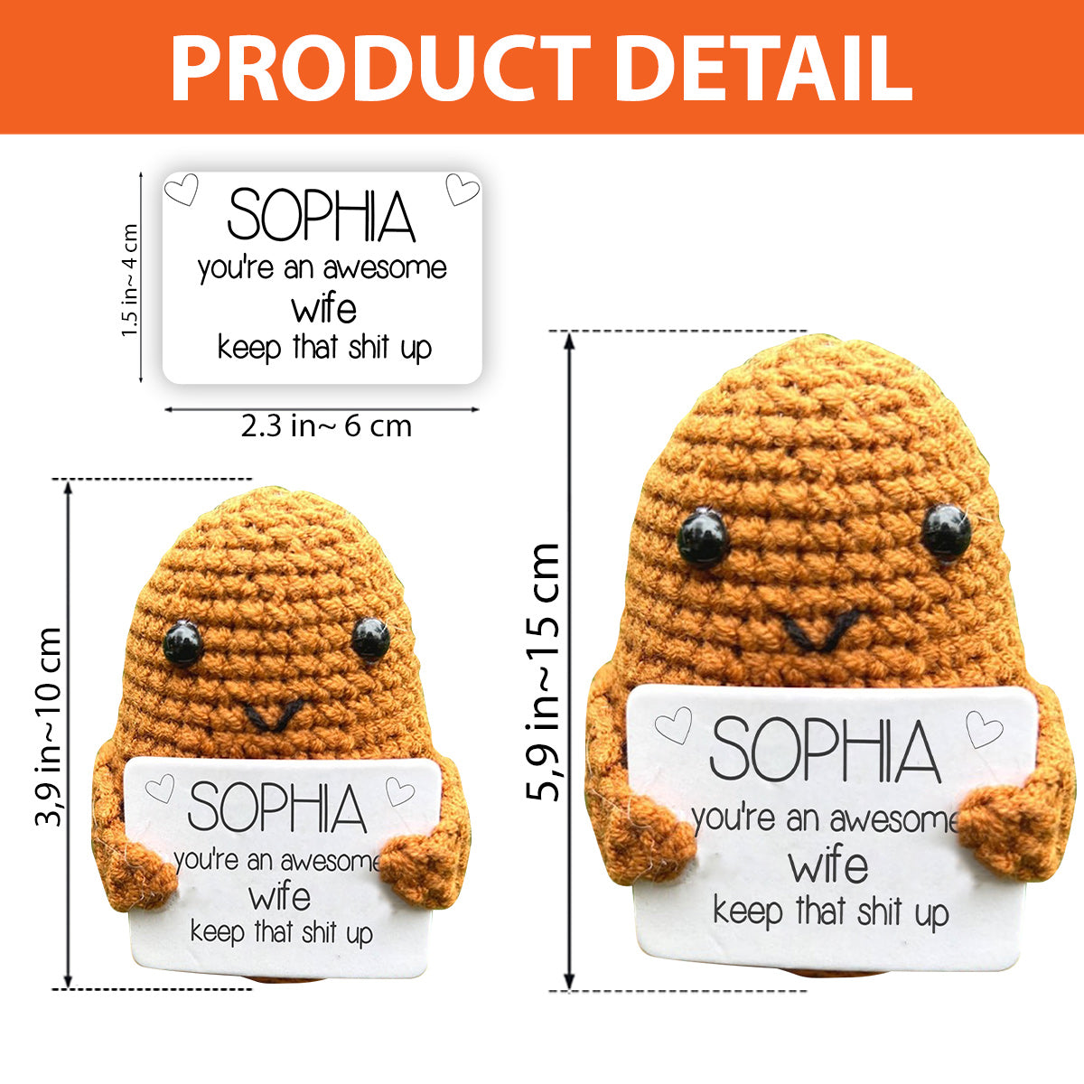 Positive Potato - Personalized Couple Hand Knitted Figurine