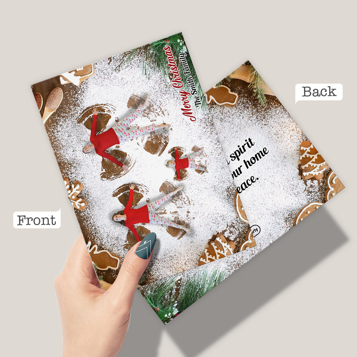 Frohe Weihnachten – Personalisierte Familiengrußkarte