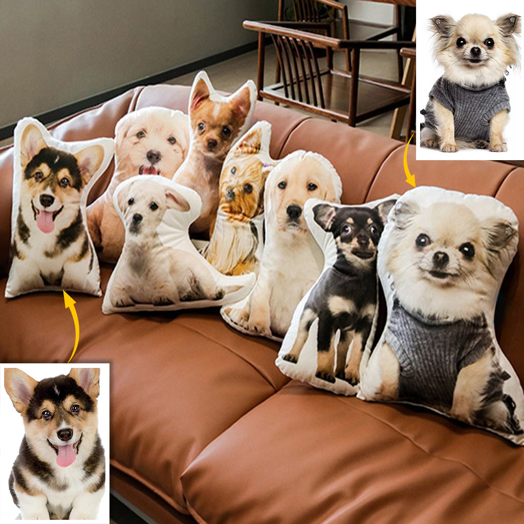 Personalisiertes Erinnerungsgeschenk für Haustiere – Geschenk für Hundeliebhaber, Trauernde und Katzenbesitzer – Personalisiertes Kissen in Tierform