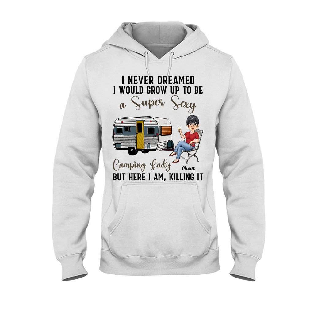 Camping Lady – Personalisiertes Camping-T-Shirt & Hoodie