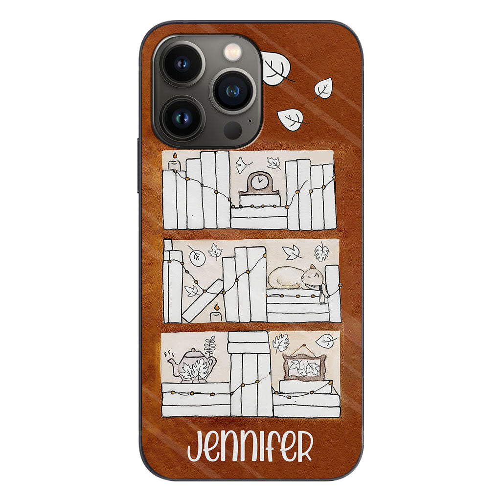 Lesetracker für vier Jahreszeiten – Personalisierte Buch-Handyhülle