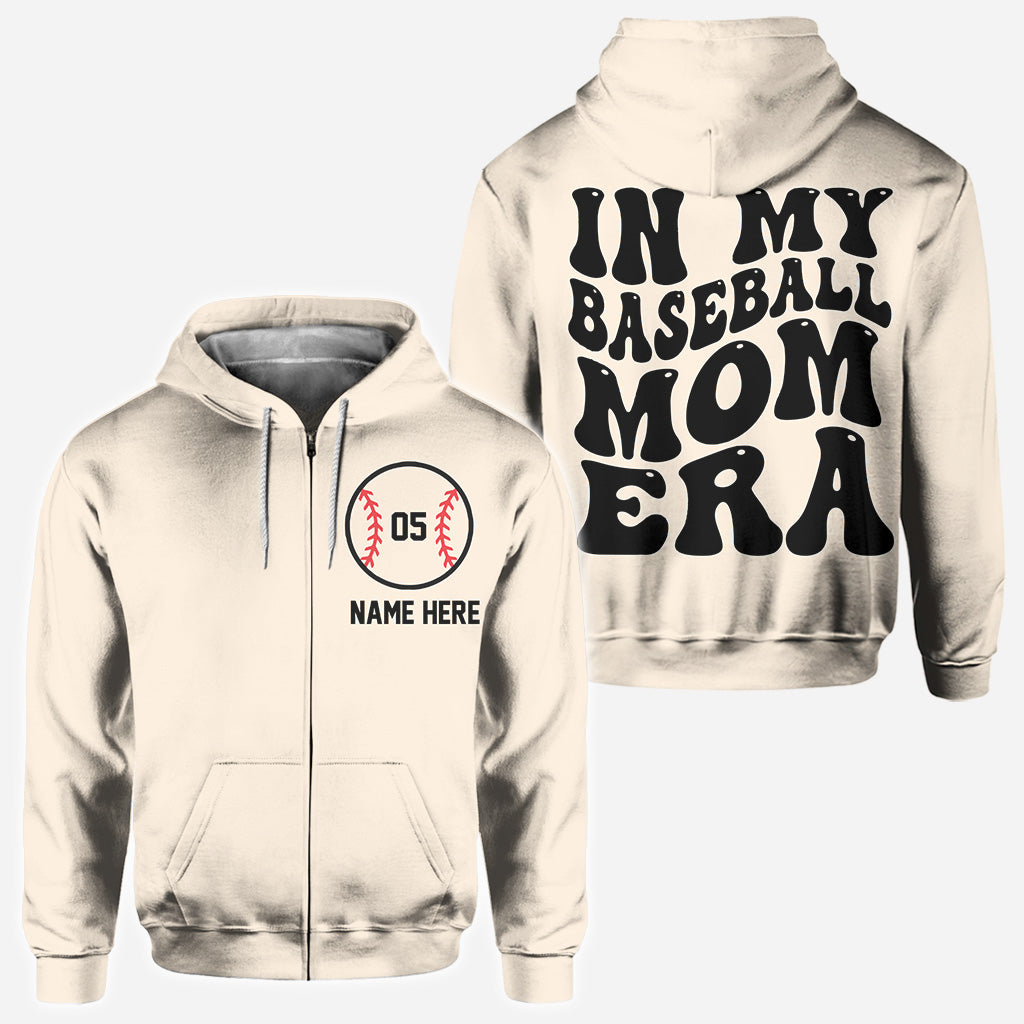 In meiner Baseball-Mama-Ära – Personalisiertes Baseball-Shirt mit Allover-Print
