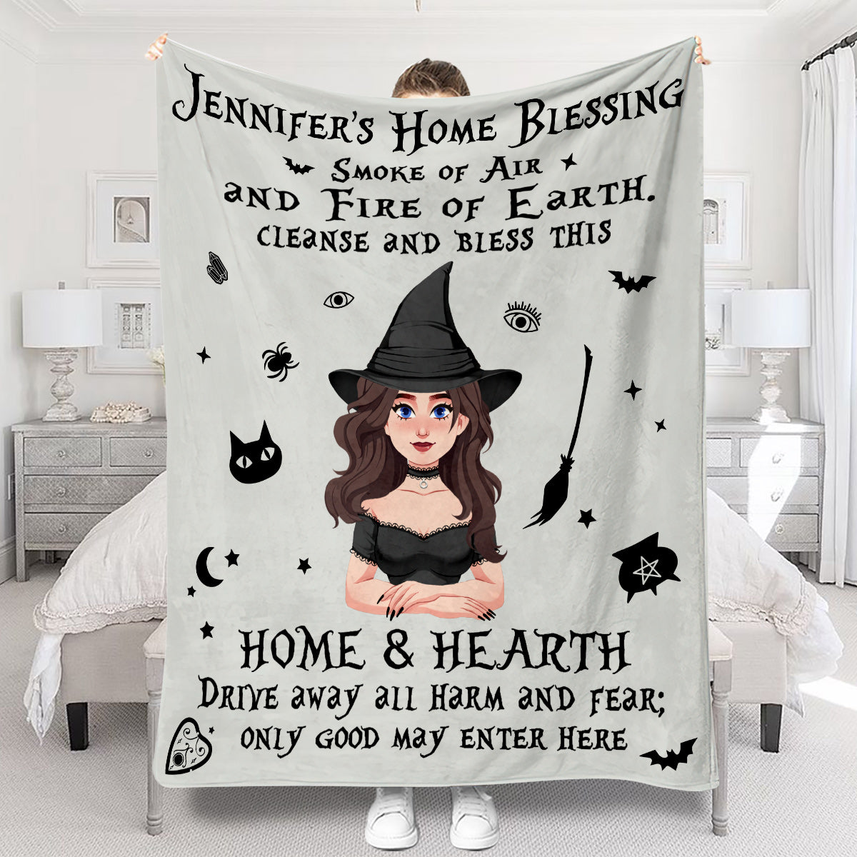 Home Blessing - Personalized Witch Blanket