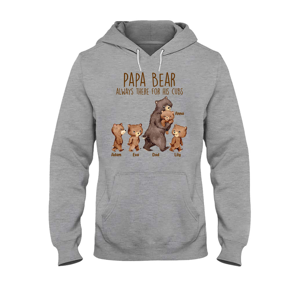 Papa Bär – Geschenk für Papa, Opa, Onkel, Bruder – Personalisiertes T-Shirt und Hoodie