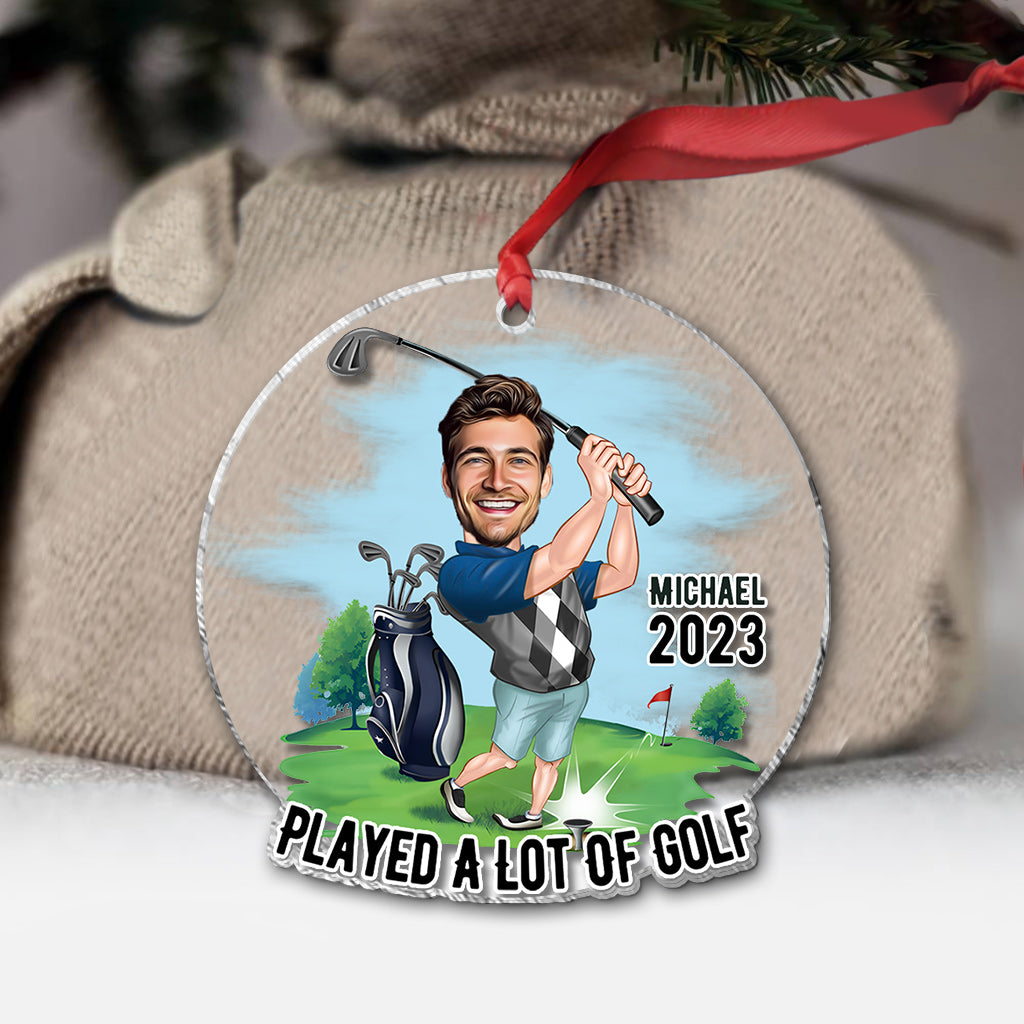 Lustiger Golfer mit Foto – Personalisierter transparenter Golf-Anhänger