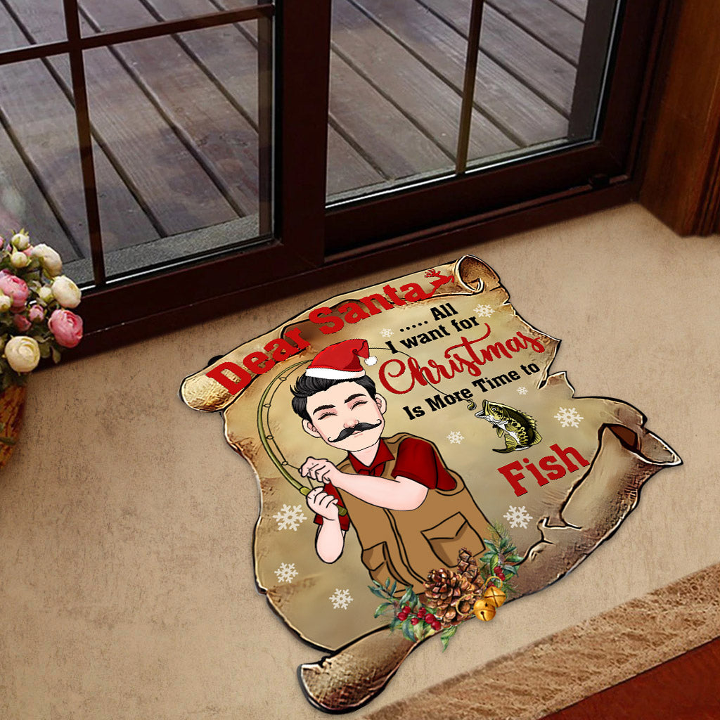 Lieber Weihnachtsmann – Personalisierte Fußmatte in Angelform