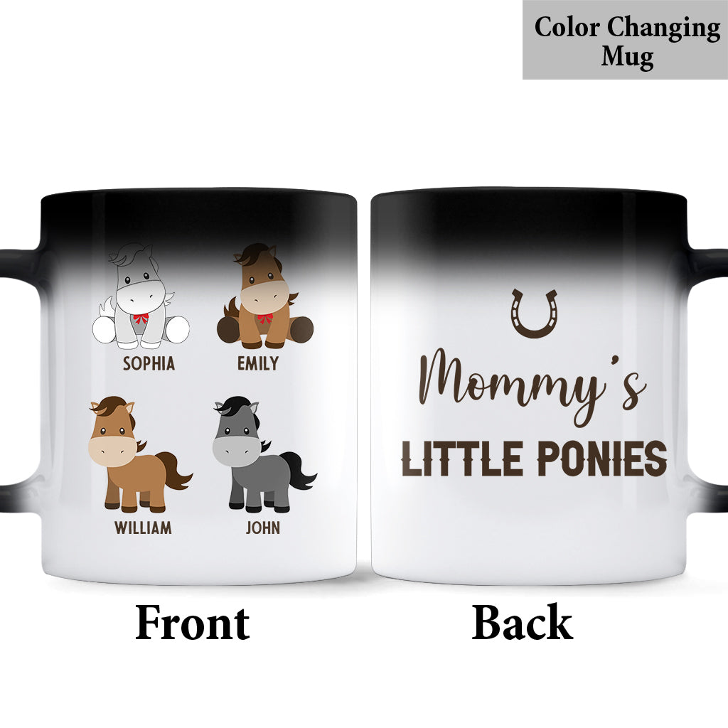 Daddy's Little Ponies – Pferdegeschenk für Papa, Opa, Ehemann, ihn – Personalisierte Tasse