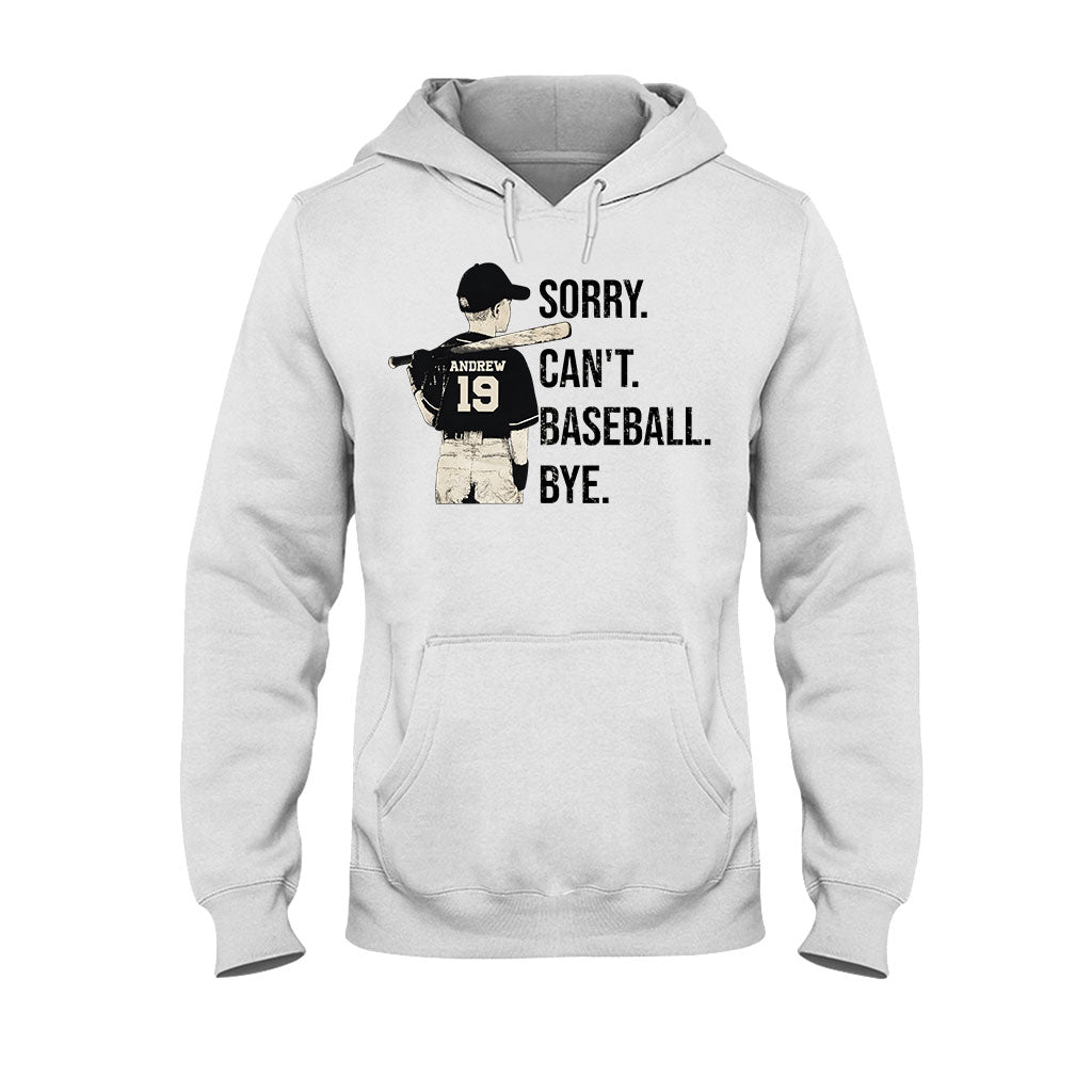 Sorry Can't Baseball Bye - Personalisiertes Baseball-T-Shirt und Hoodie