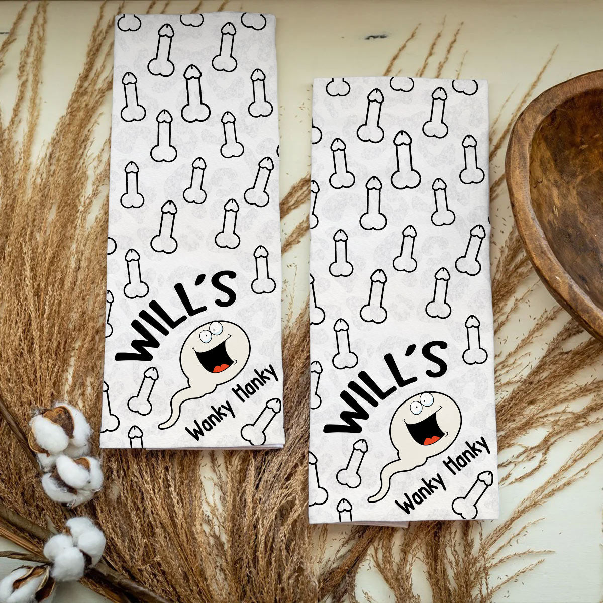 Wanky Hanky - Personalized Couple Golf Towel