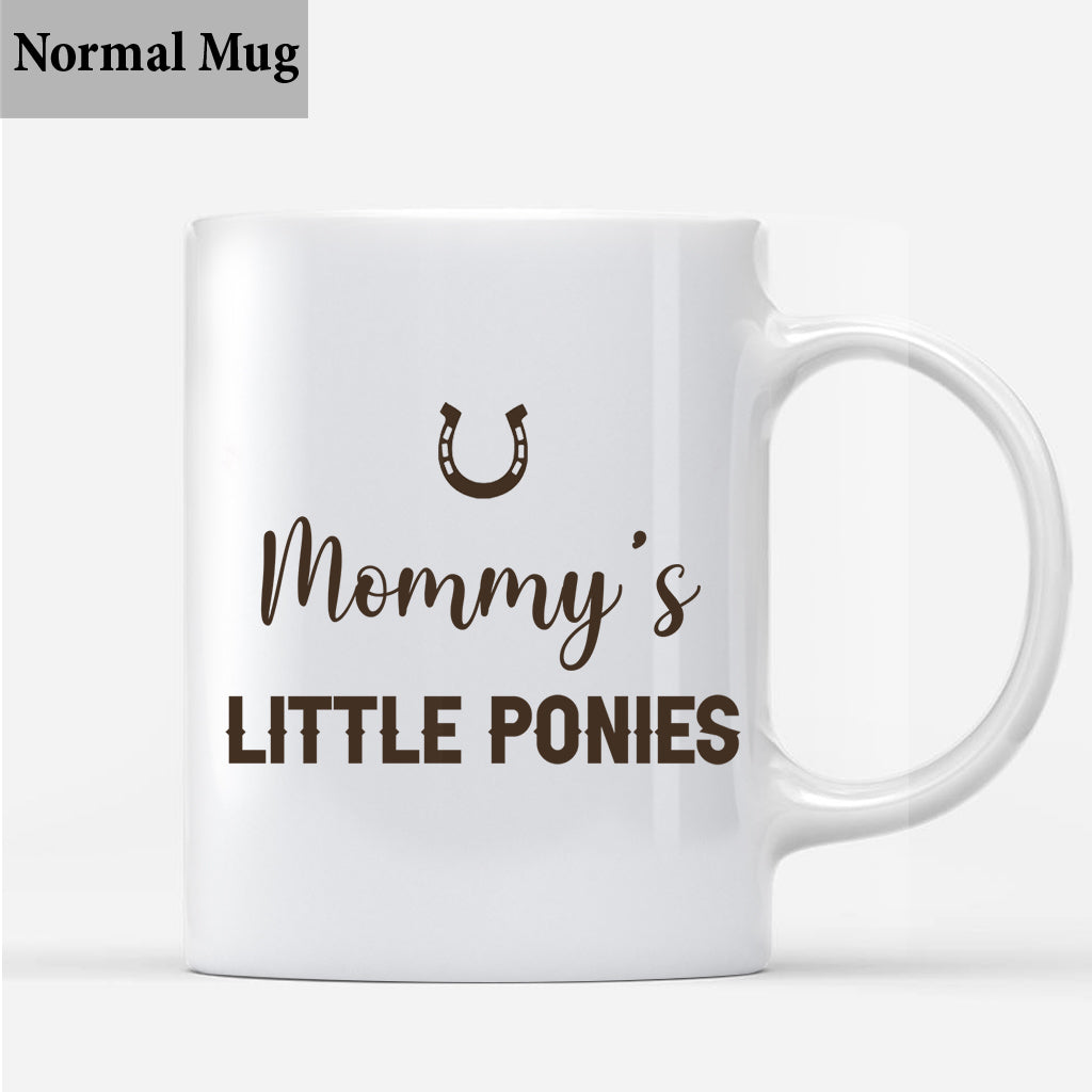 Daddy's Little Ponies – Pferdegeschenk für Papa, Opa, Ehemann, ihn – Personalisierte Tasse