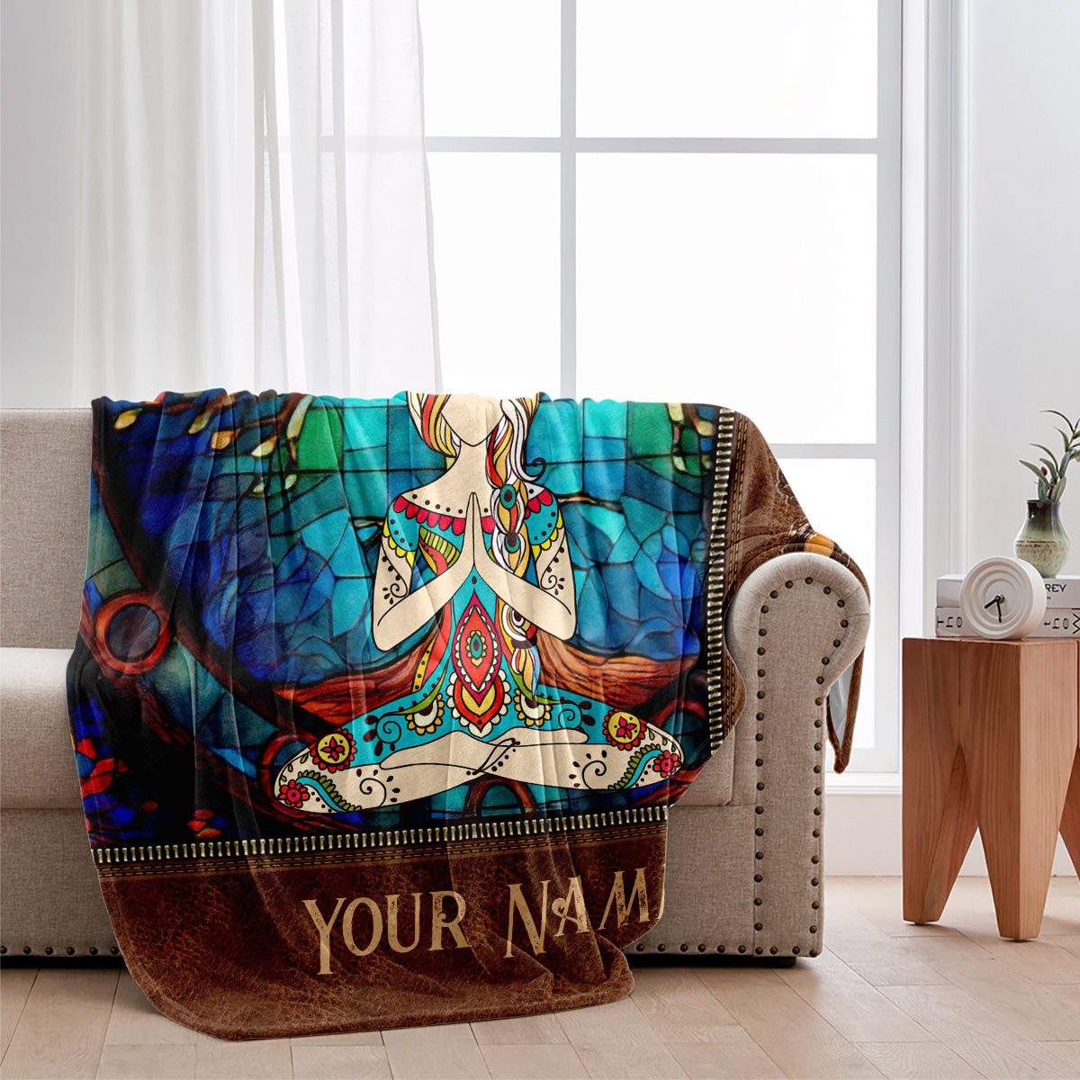 Namaste Green - Personalisierte Yogadecke