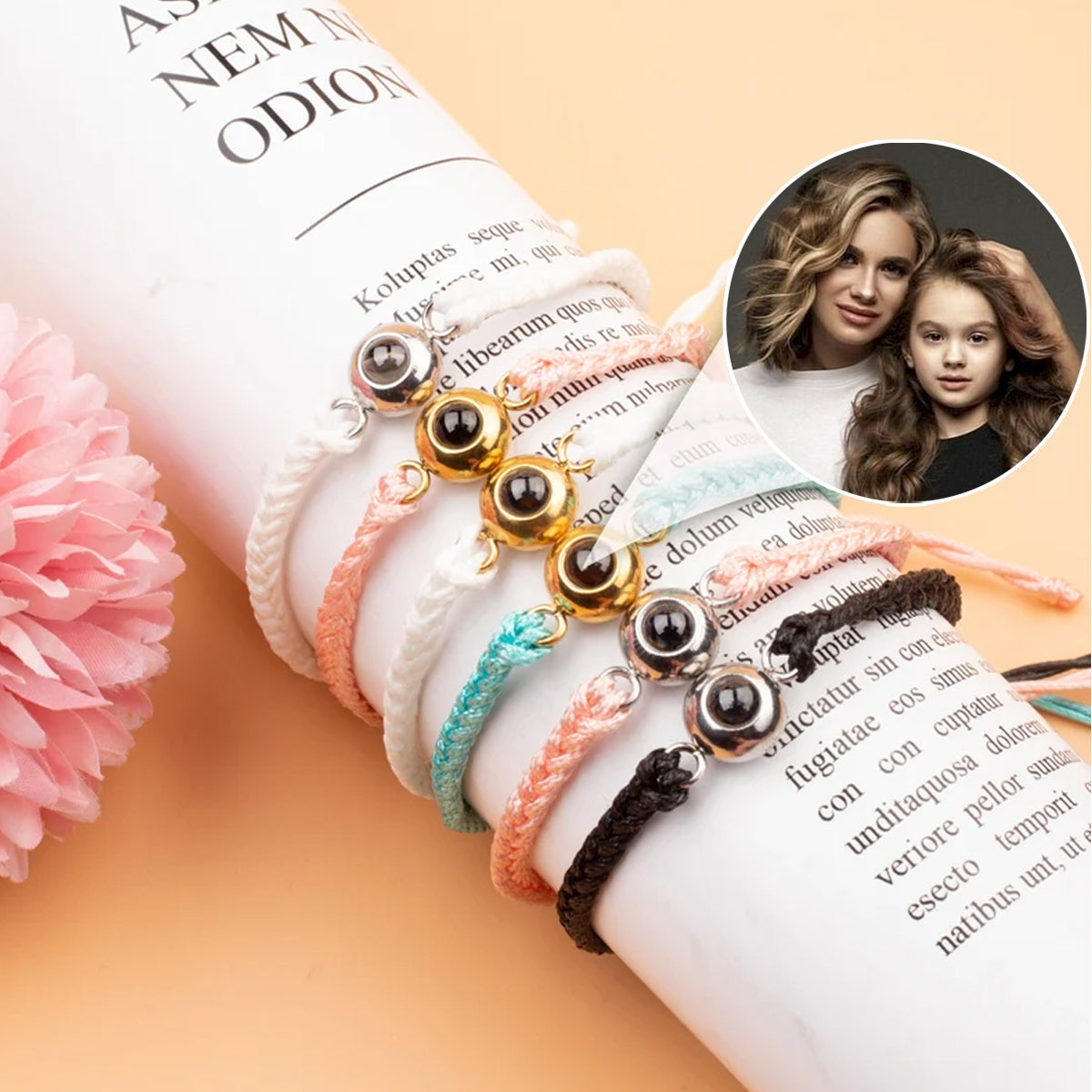 Ich liebe meine Tochter – Personalisiertes Armband mit Tochter-Projektion