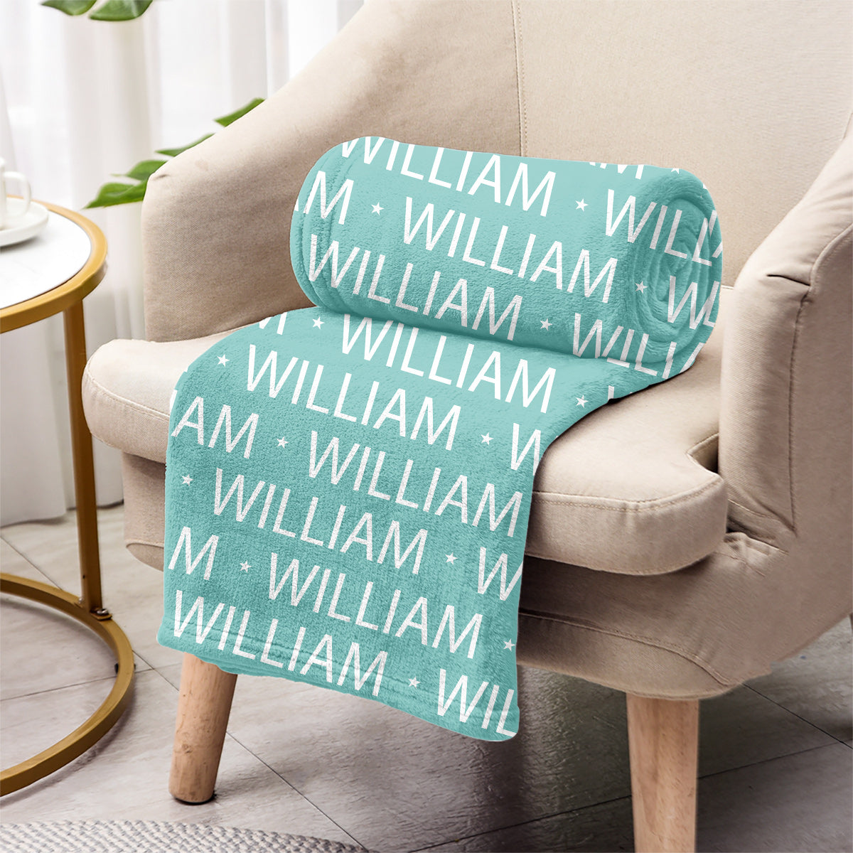 Custom Name Pattern - Personalized Newborn Blanket