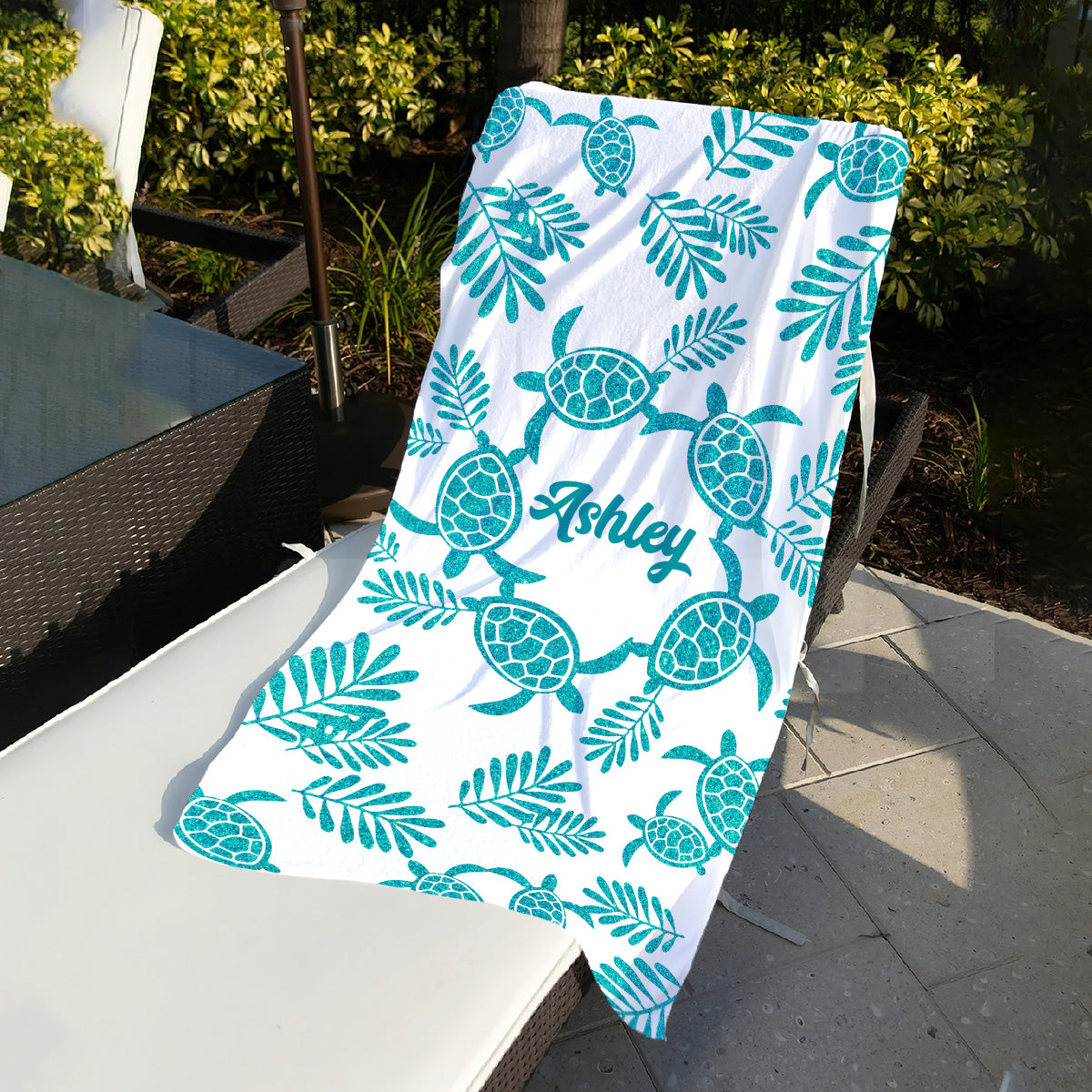 Turtle Lover - Personalized Sea Lover Beach Towel